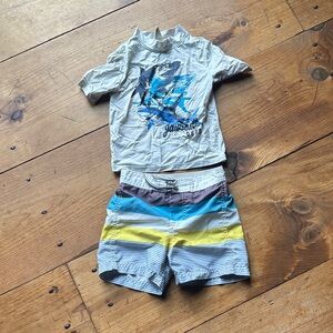 Carter's Shark Swim Set - Blue, Yellow, Gray